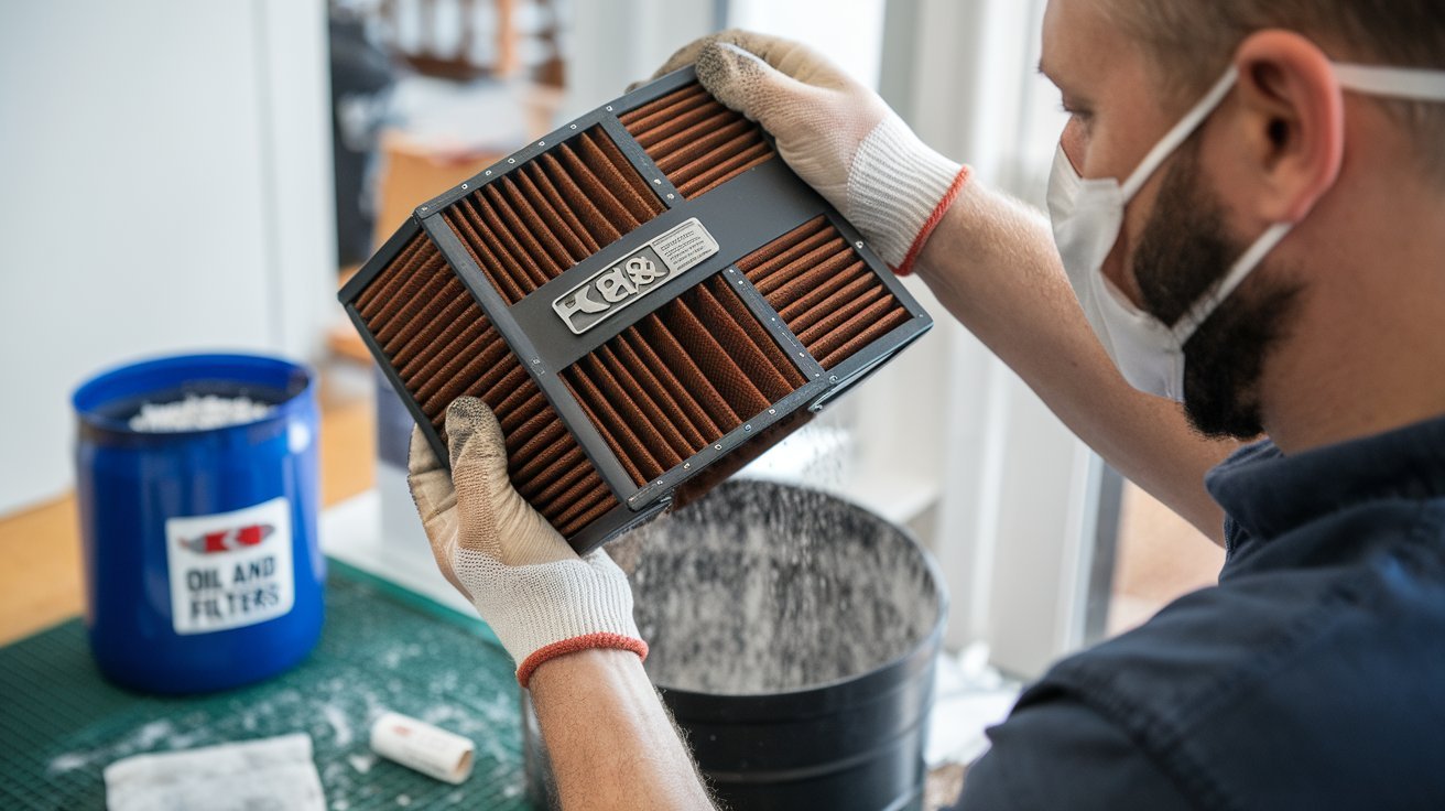 how to clean K&N air filter